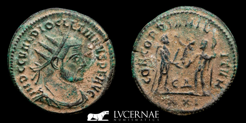 Roman Empire. - Diocletian (284-305 A.D.) - Bronze Radiate Follis (4.02 g., 21.5...