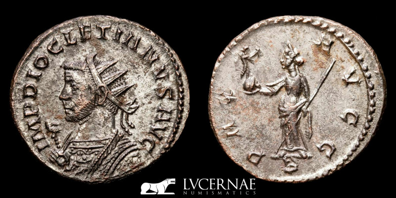 Roman Empire - Diocletian, (284-305 A.D.). Silvered antoninianus (3.84 g. 22 mm....