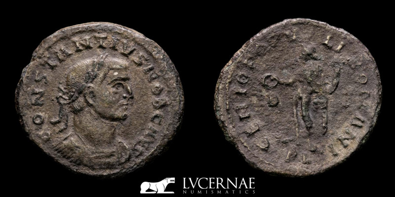 Roman Empire - Constantius I Chlorus as caesar (293-305 A.D.) Large follis. Lugd...