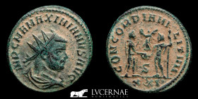 Maximianus Bronze Antoninianus 3.89 g., 15 mm. Cyzicus 293 AD Good very fine
