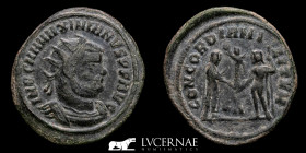 Maximianus Æ Bronze Radiate Follis 3.34 g. 23 mm. Cyzicus 286-305 AD Very Fine