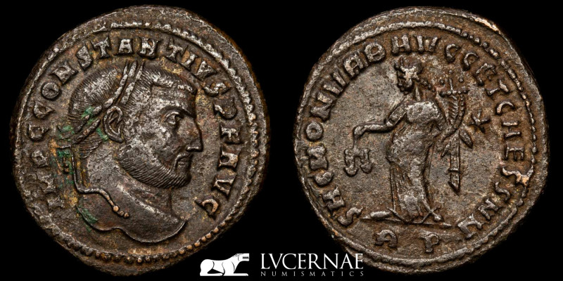 Constantius I - AE Follis (9.78 g. 30 mm.) 305 AD. 
Rome. 

IMP C CONSTANTIVS PF...