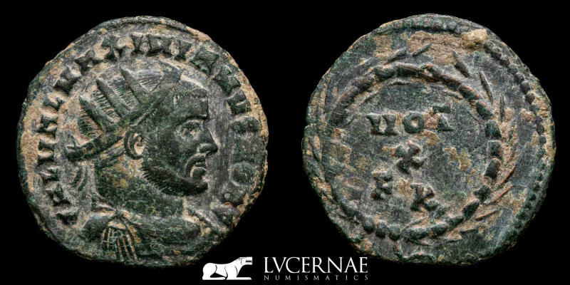 Roman Empire
Galerius (305-311 AD.) bronze radiate fraction. Carthago mint.

GAL...