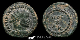 Galerius Æ Bronze Æ Radiate fraction 2.36 gm., 20.5 mm. Carthago 305-311 AD Good very fine