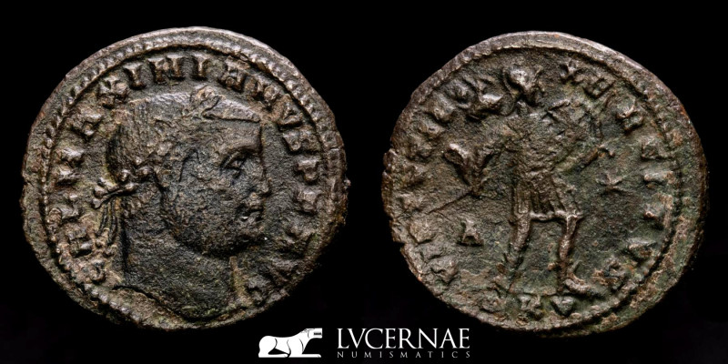 Roman Empire.
Galerius - AE Follis. 309-310 AD. 

GAL MAXIMIANVS PF AVG, laureat...