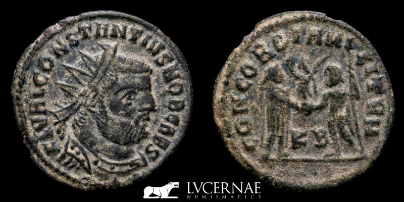 Roman Empire.
Constantius I Chlorus AE Post-Reform Radiate. 294-299 AD. 

FL VAL...