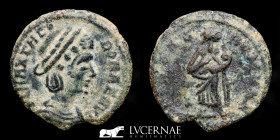 Theodora (338-339) Bronze Half Follis. 1,42 g. 15 mm. Rome 340 A.D. Good very fine (MBC)