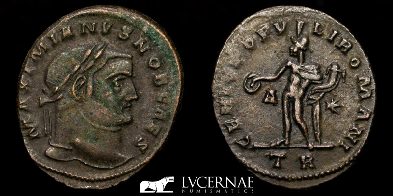 Roman Empire. - Galerius - AE Follis (8.14 g., 25-29 mm.). 298-299 AD. Trier. 

...