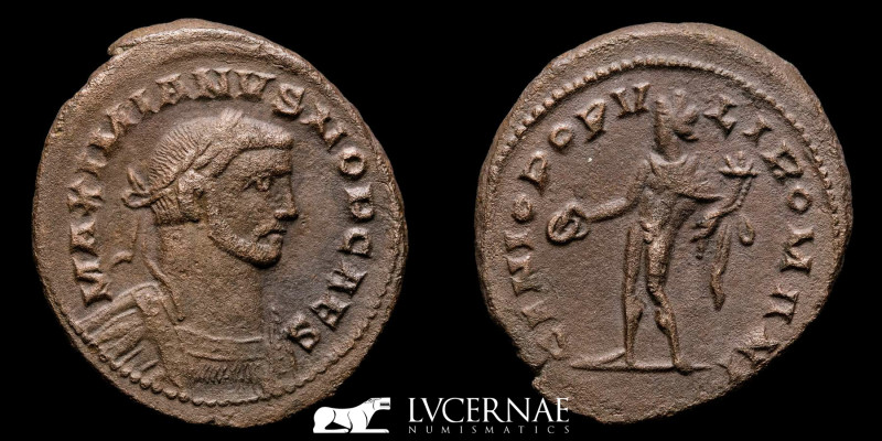 Roman Empire. - Galerius Caesar (AD 293-305.) - Bronze Follis (9,21 g., 26-29 mm...