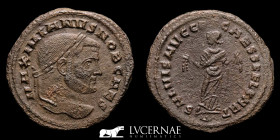 Galerius bronze Follis 9.44 g., 29 mm Carthage 298 Very Fine