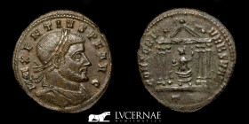 Maxentius Æ Bronze Æ Follis 6.08 g. 27 mm. Ticinum 306-12 AD AU (About Uncirculated)