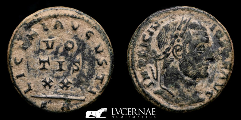 Roman Empire - Licinius I (308-324 A.D.), bronze follis (2,88 g. 19 mm). Arles m...