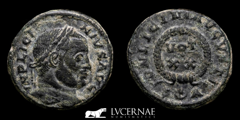 Roman Empire. - LICINIUS I (308-324 A.D.). Follis (3.40 g., 18 mm.). Arles.

IMP...