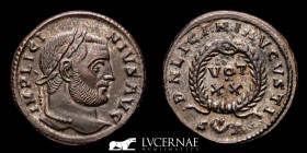Licinius Bronze Follis 2.91 g., 19 mm. Arles 321/2 AD. Extremely fine