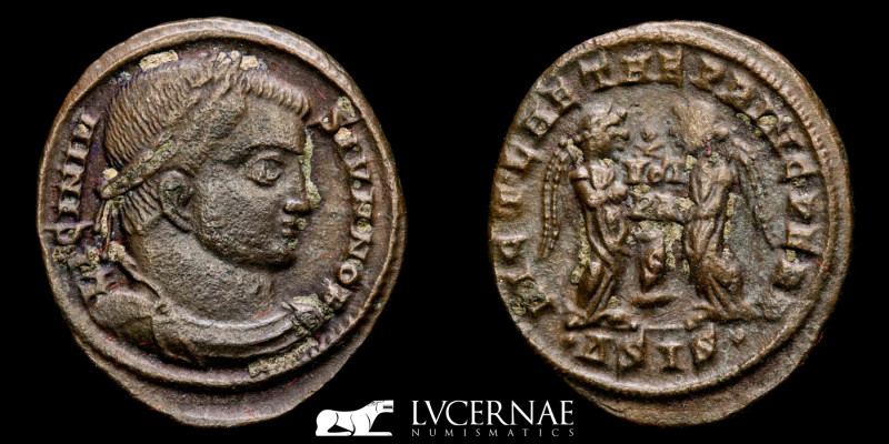 Roman Empire - Licinius II. Caesar, (A.D. 317-324). Æ follis (2.70 g, 21 mm.). S...