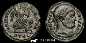 Constantine I 307-337 Bronze Follis 3.75 g. 18-19 mm. Trier 323-4 Good very fine (MBC)