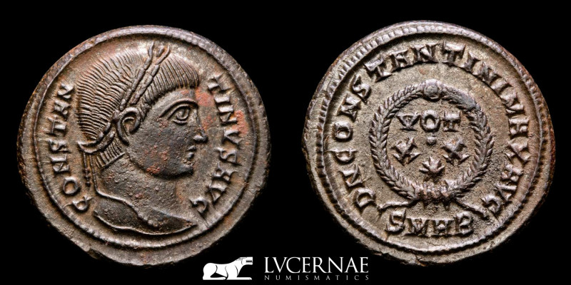 Roman Empire. - Constantine I (307-337 A.D.) - AE silvered follis. (4.16 g., 19 ...