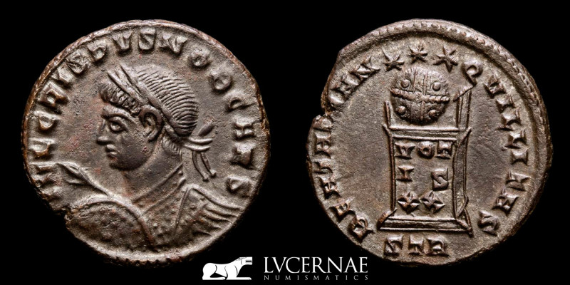 Roman Empire - Crispus, as Caesar (317-326 A.D.)
Æ silvered Follis. (3.42 g., 20...