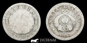 Colombia Nueva Granada Silver .900 Decimo 2.32 g., 18.5 mm Bogotá 1853 Very fine