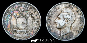 Ecuador Silver 2 Decimos 5 g • ⌀ 23 mm Philadelphia 1895 TF Good very fine (MBC+)