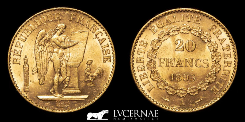 France - Third Republic (1870-1940)
Gold 20 Francs 1895 A (Standing Genius)
Gold...