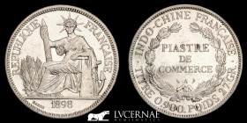 Third Republic Silver 1 Piastre 27 g, 39 mm Paris 1898  EBC+/AU (About Uncirculated)