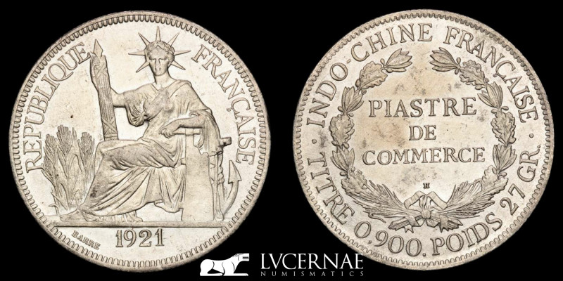 French Indochina - Third Republic (1870-1940). 1 Piastre of silver. Minted in 19...