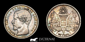 Guatemala - R. Carrera Silver .903 1 peso 27,00 g, 37 mm Guatemala 1864-R Good very fine (MBC+)