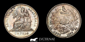 Guatemala Silver .900 1 peso 25,00 g, 37 mm Guatemala  1896 Near Mint State