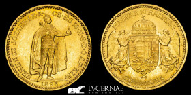 hungary Gold 20 Korona 6.78 g • ⌀ 21 mm Kremnitz, Slovakia K.B 1896 AU (About Uncirculated)