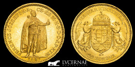 Hungary Gold 20 Korun 6.76 g • ⌀ 21 mm Kremnica 1897 AU (About Uncirculated)