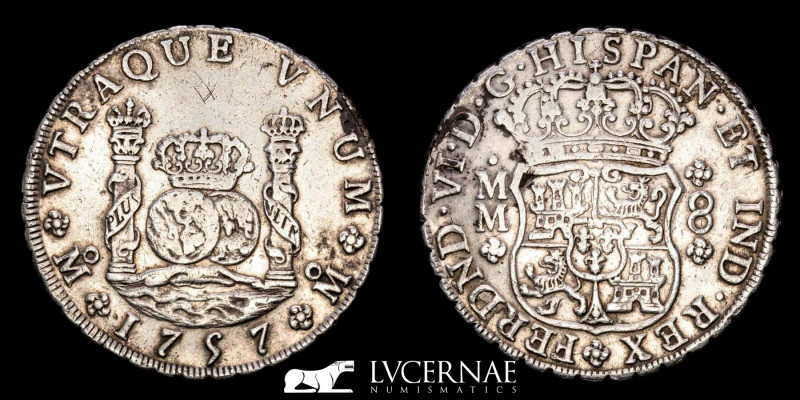 Spain - Fernando VI (1746-1759) 8 reales of silver minted in the year 1757, Mexi...