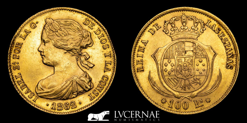 España - preciosos 100 reales de oro de Isabel II (1833 - 1868). Bella moneda ac...