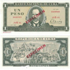 Cuba - Muestra Papel 1 Peso Praga 1980 Uncirculated