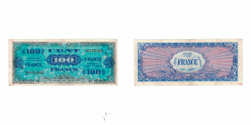 France - Second World War - Allied Papel 100 Francs USA FLC 1944 Very Fine