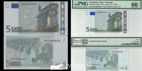 Note Union Europea Papel 5 Euros 62 mm x 120 mm UE 2002 66 Gem Uncirculated