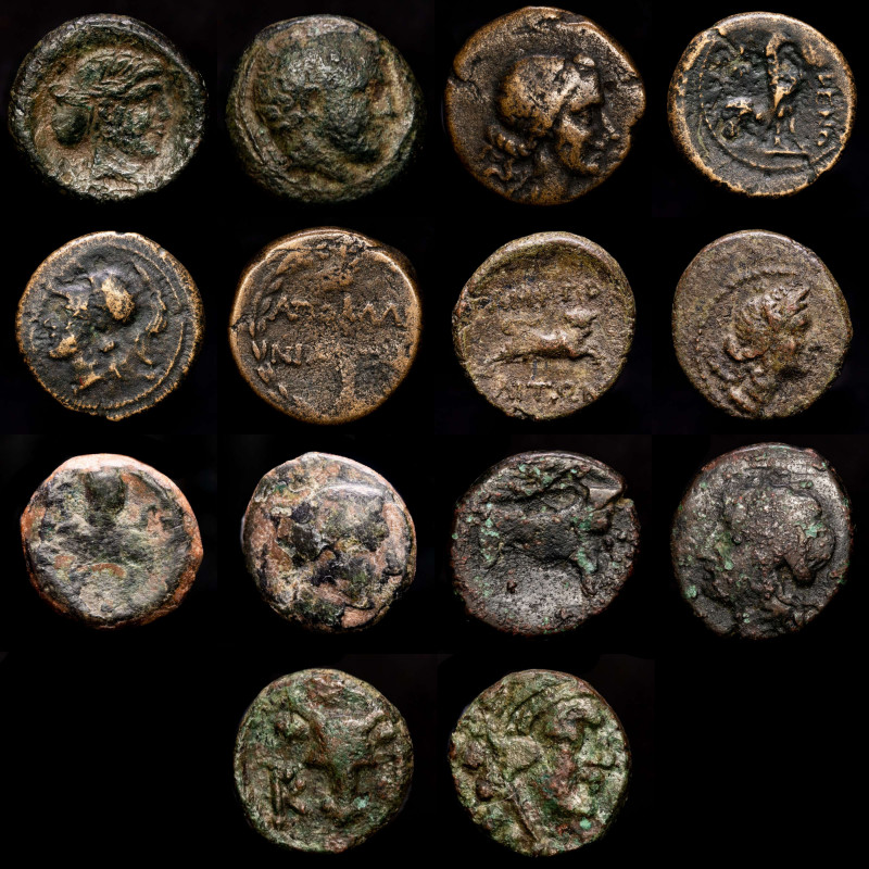 Lot of 7 greek AE coins. 

Lot sold as seen - no returns.