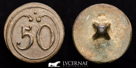 Napoleonic Army, Spain bronze Button 2.80 g. 17 mm. Paris 1808 Good very fine (MBC+)