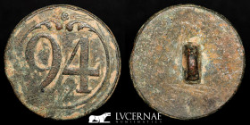 Napoleonic Army in Spain bronze Button 5.54 g. 23 mm. Paris 1808 Good very fine (MBC+)