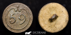 Napoleonic Army in Spain bronze Button 2.00 g. 16 mm. Paris 1808 Good very fine (MBC+)