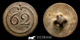 Napoleonic Army in Spain bronze Button 2.17 g. 17 mm. Paris 1808 Good very fine (MBC+)