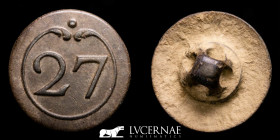 Napoleonic Army in Spain bronze Button 2.38 g. 15 mm. Paris 1808 Good very fine (MBC+)