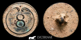 Napoleonic Army in Spain bronze Button 4.77 g. 22 mm. Paris 1808 Good very fine (MBC+)