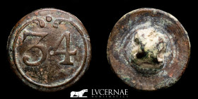 Napoleonic Army in Spain bronze Button 2.33 g. 15 mm. Paris 1808 Good very fine (MBC+)