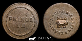 Napoleonic War, 1808-1814 pewter button  3.66 g. 22 mm. España 1811-1813 Good very fine (MBC)