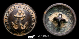 Independence War Spain Bronze Button  1.80 g. 15 mm. 1808-1814 Good very fine
