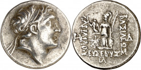 Reino de Capadocia. (130-129 a.C.). Ariarates V, Eusebes Filopator (163-130 a.C.). Dracma. (S. 7286) (CNG. VII, 811). 4,18 g. MBC+.