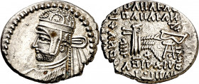 Imperio Parto. Parthamaspates (116 d.C.). Ecbatana. Dracma. (S.GIC. 5848) (Mitchiner A. & C. W. 681). Ex Ponterio 05/04/2002, nº 514. 3,64 g. MBC+.