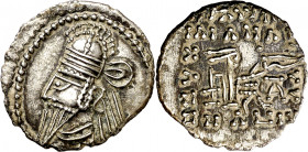 Imperio Parto. Osroes II (190 d.C.). Ecbatana. Dracma. (S.GIC. 5866) (Mitchiner A. & C. W. 689). Ex Áureo 17/10/1995, nº 14. 3,86 g. EBC-.
