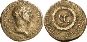 (115-116 d.C.). Trajano. Semis. (Spink. 3244 var) (Co. 123) (RIC. 650). 4,64 g. MBC.